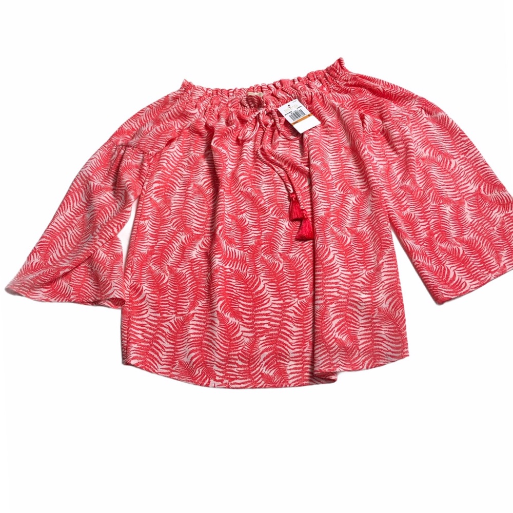 Michael Kors off The Shoulder Bell Sleeve  Top